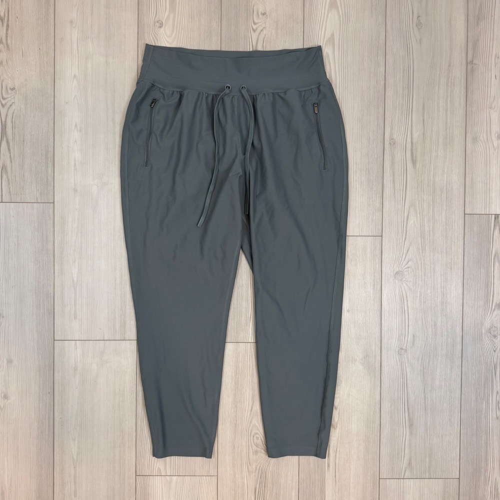 Old Navy Active Powersoft Go-Dry High-Rise Jogger Pants Gray Green Large